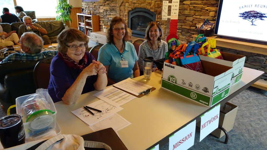 Registration Table with Carol Nussbaumer, Liz Rosencrantz & Susan Palmer