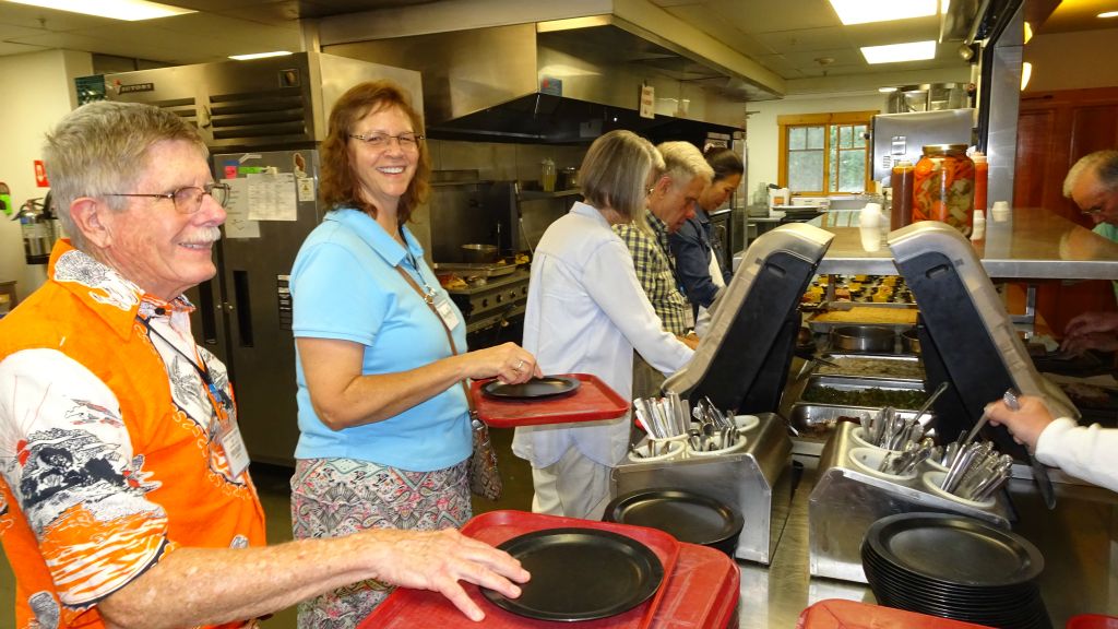 Rich Keller & LizRosencrantz in line for food