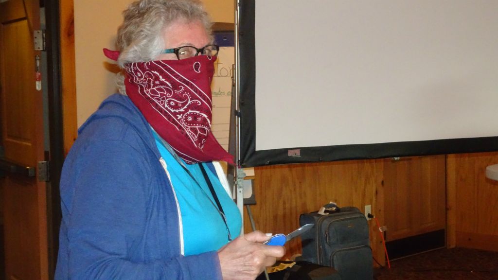 Judy Henderson with a real "Western" use of a bandana