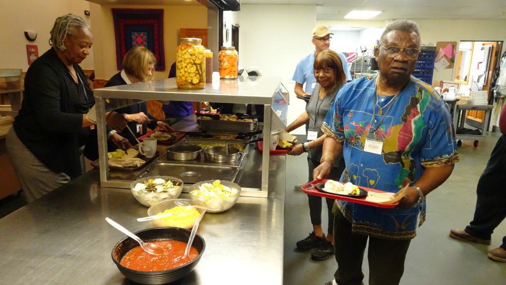 Paula Cooper, Earline Smith & Otis Smith at breakfast