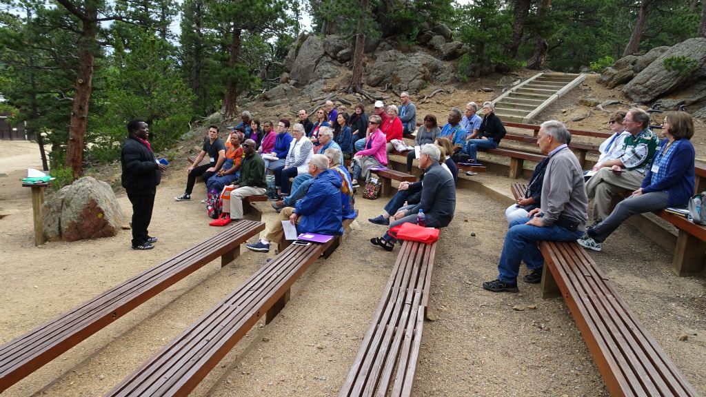 Morning worship at Vesper Point